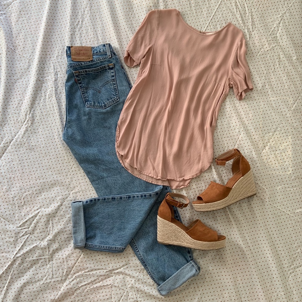 H&M rose blouse!